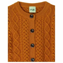 Discount FUB Cardigan Aran Laine de Mérinos | Rouille