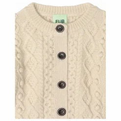 New FUB Cardigan Aran Laine de Mérinos Bébé | Ecru