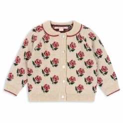 Konges Sløjd Cardigan Belou Roses Laine | Ecru Clearance