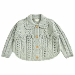 Louise Misha Cardigan Cape Khellana Laine | Vert amande Hot