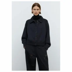 Cordera Cardigan Col Chemise Laine Mérinos Extra Fine | Gris anthracite Sale