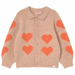 Enfant Tinycottons Pulls, Gilets|Cardigan Col Cœurs |