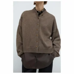 Femme Cordera Cardigan Col Montant Laine Mérinos Extra Fine |