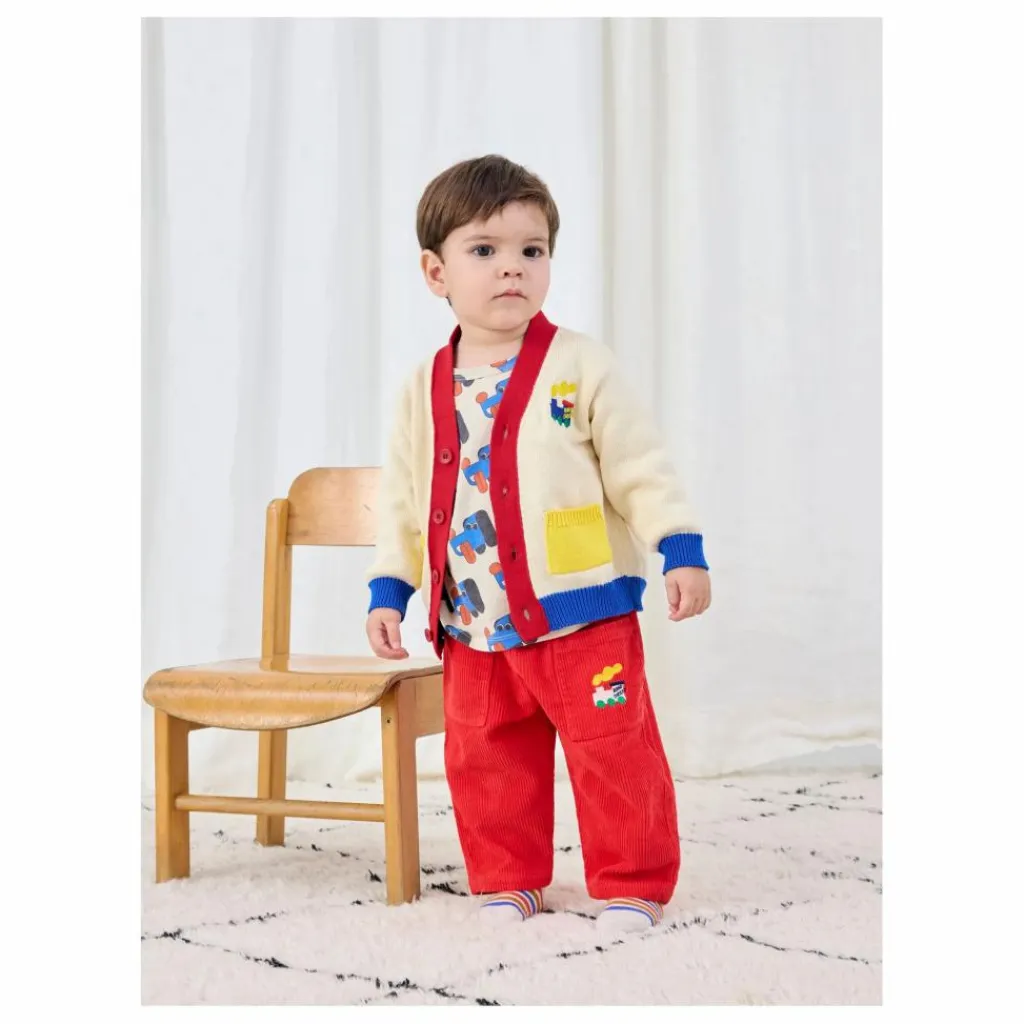 Bobo Choses Pulls, Gilets|Pulls, Gilets|Cardigan Colorblock Train Coton Bio |