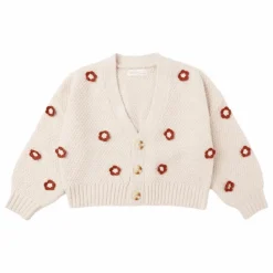 Enfant Rylee + Cru Cardigan Crop Ruby Daisy |