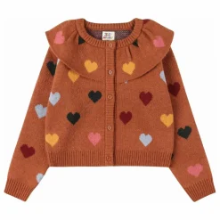 Jelly Mallow Cardigan Cœurs | Marron Hot