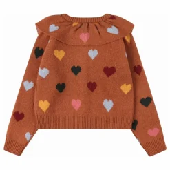 Jelly Mallow Cardigan Cœurs | Marron Hot