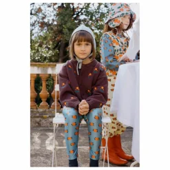 Clearance Tinycottons Cardigan Fleurs Laine | Marron