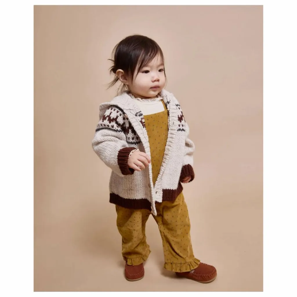 Online Búho Cardigan Folk Laine | Ecru