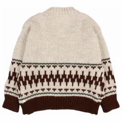 Discount Búho Cardigan Folk Laine Alpaga | Ecru