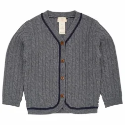 Copenhagen Colors Cardigan Grand-père Laine | Gris Discount