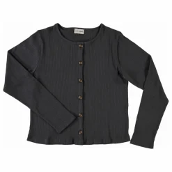Clearance Poudre Organic Cardigan Hélénie Côtelé - Collection Femme | Noir