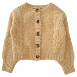 New Longlivethequeen Cardigan Laine Torsadé | Jaune