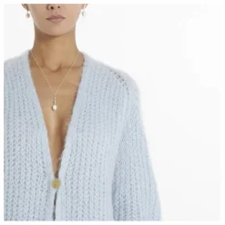 Hot Forte Forte Cardigan Long Mohair | Bleu