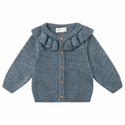 Quincy Mae Cardigan Maille Bio | Bleu gris Hot