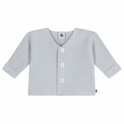 Petit Bateau Cardigan Maille Fine Coton Bio | Gris clair Outlet
