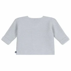 Petit Bateau Cardigan Maille Fine Coton Bio | Gris clair Outlet