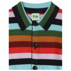 Sale FUB Cardigan Rayé Laine de Mérinos | Bleu marine