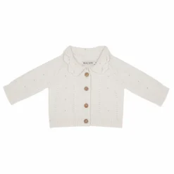 the new society Cardigan Rose Laine Recyclée | Ecru Outlet