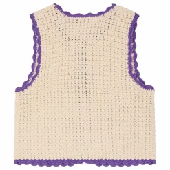 Enfant Bonpoint Pulls, Gilets|Pulls, Gilets|Cardigan Sans Manches Laila Cerises |