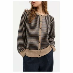 Femme Skall Studio Cardigan Senna Rayé Laine Mérinos |