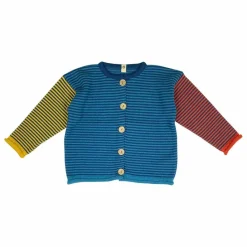 Bayiri Cardigan Snail Coton Bio | Bleu Online