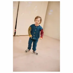 Bayiri Cardigan Snail Coton Bio | Bleu Online