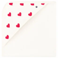 Petit Bateau Carré de Bain Madela Cœurs | Blanc Online