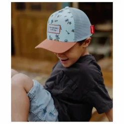 Hot Hello Hossy Casquette Visière Courbée Trucker Blue Island | Bleu ciel