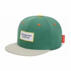 Clearance Hello Hossy Casquette Visière Plate Mini Captain Coton Bio | Vert