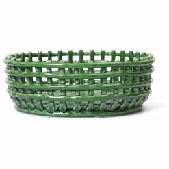 Discount Ferm Living Centre de table Ceramic | Vert émeraude