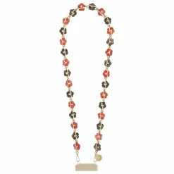 Sale LaCoqueFrançaise Chaine Longue Cassy Fleurs 120 cm | Marron