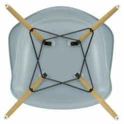 Vitra Chaise DAW - piétement érable - Charles & Ray Eames | Gris bleuté Discount