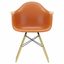 Vitra Chaise DAW - piétement érable - Charles & Ray Eames | Orange Rouille Discount