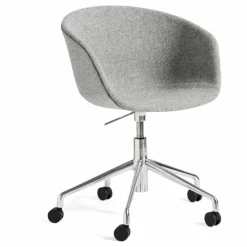 Best Hay Chaise de bureau AAC53, piétement chromé | Gris clair