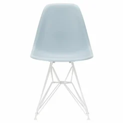 Vitra Chaise DSR Plastic - piètement blanc epoxy - Charles & Ray Eames | Gris bleuté Sale