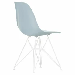 Vitra Chaise DSR Plastic - piètement blanc epoxy - Charles & Ray Eames | Gris bleuté Sale