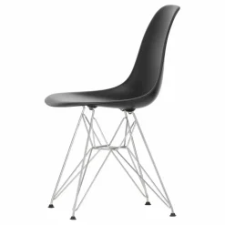 Discount Vitra Chaise DSR Plastic - piètement Chromé - Charles & Ray Eames | Noir