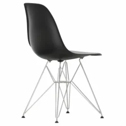 Discount Vitra Chaise DSR Plastic - piètement Chromé - Charles & Ray Eames | Noir