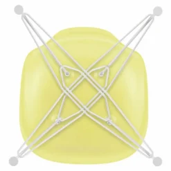 Vitra Chaise DSR Plastic - piètement blanc epoxy - Charles & Ray Eames | Jaune citron Clearance