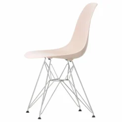 Hot Vitra Chaise DSR Plastic - piètement Chromé - Charles & Ray Eames | Rose tendre