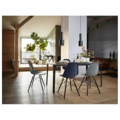 New Vitra Chaise DSW Fiberglass - piètement en érable - Charles & Ray Eames | Eames Elephant Hide Grey