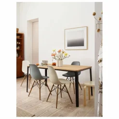 Clearance Vitra Chaise DSW plastic - piètement érable - Charles & Ray Eames | Granite