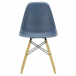 Vitra Chaise DSW plastic - piètement érable - Charles & Ray Eames | Bleu de mer