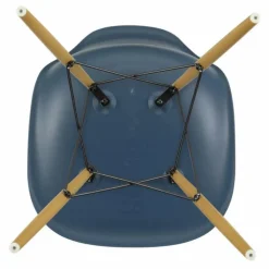 Vitra Chaise DSW plastic - piètement érable - Charles & Ray Eames | Bleu de mer