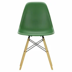 Clearance Vitra Chaise DSW plastic - piètement érable - Charles & Ray Eames | Vert émeraude