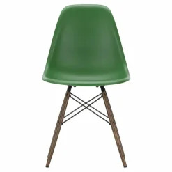 Vitra Chaise DSW plastic - piètement érable - Charles & Ray Eames | Vert émeraude