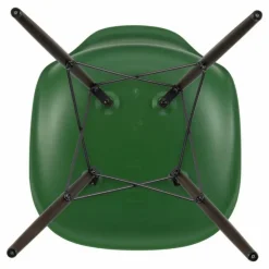 Vitra Chaise DSW plastic - piètement érable - Charles & Ray Eames | Vert émeraude