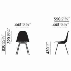 Vitra Chaises, Tabourets, Bancs|Chaise DSX, Charles & Ray Eames, 1950 |