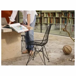 Vitra Chaise Eames wire DKR piètement epoxy |